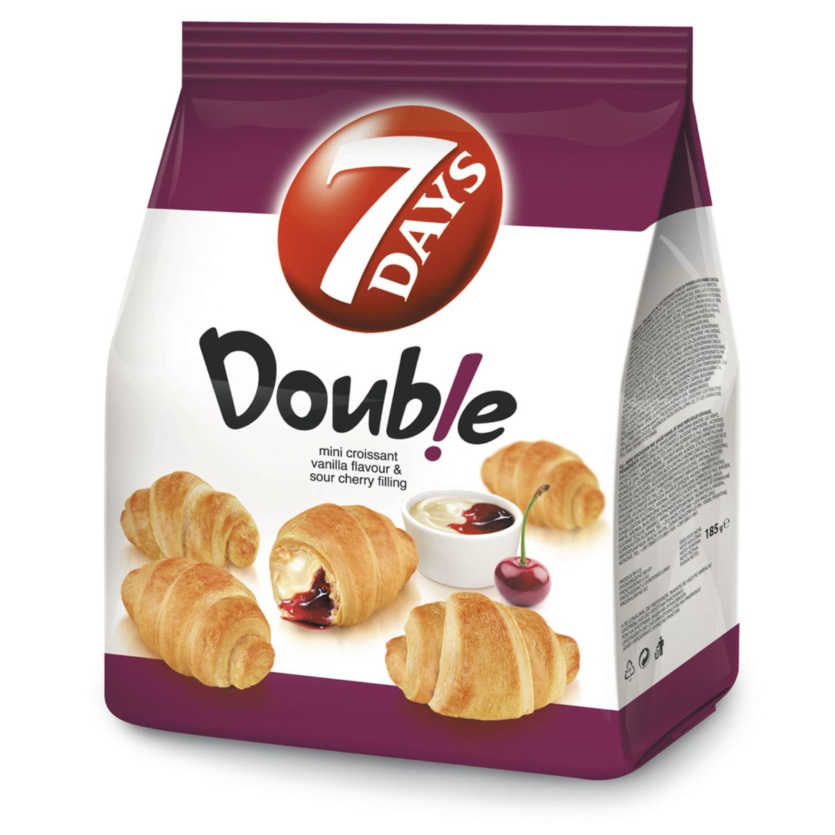 7 Days Croissant Mini Double Vanilie & Visine 185 g