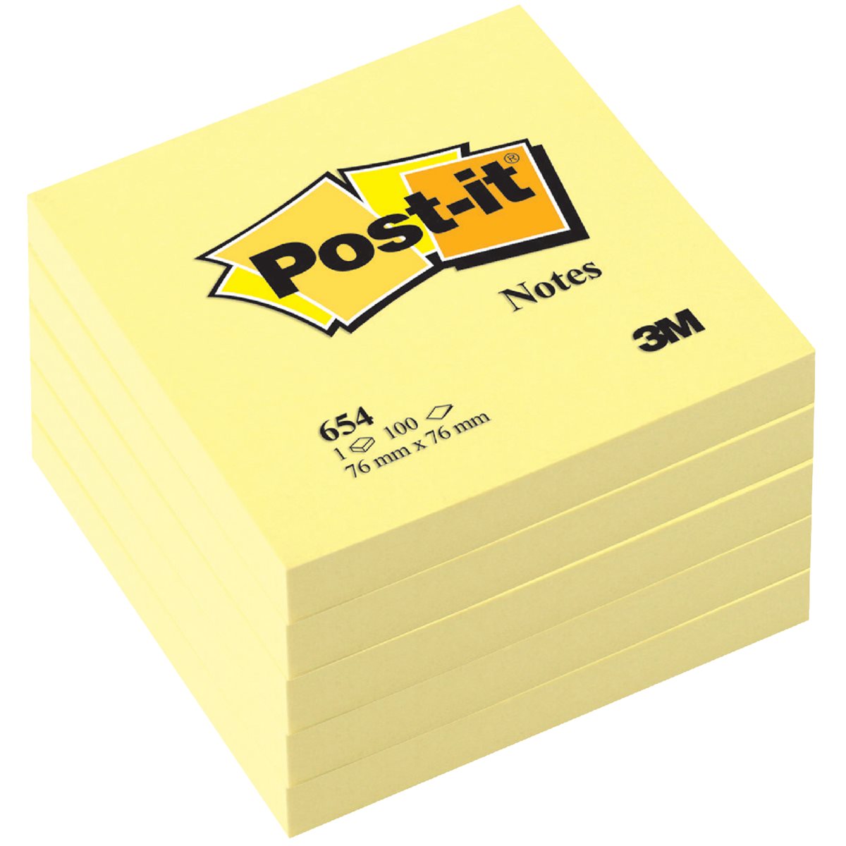 3M Notite Adezive 76 mm 5 x 100 file